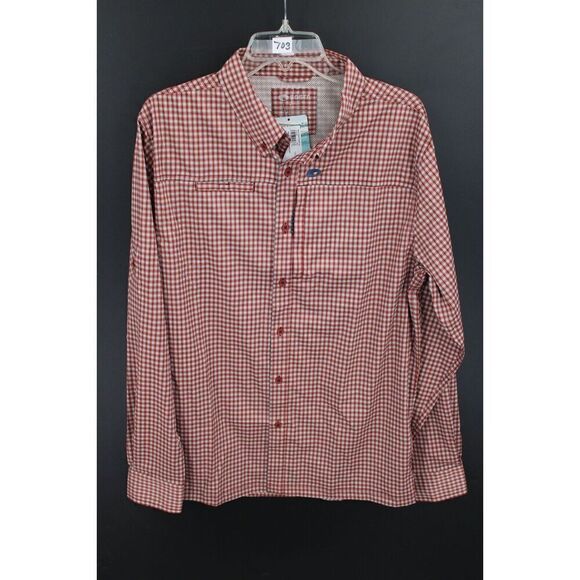 costa angler tech button down plaid large - Picture 1 of 12